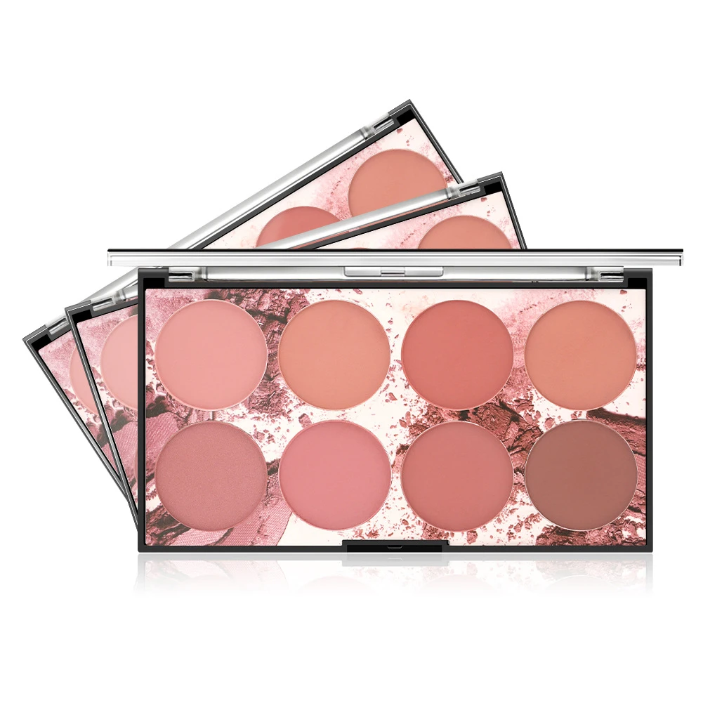 

Concealer makeup Face bronzer Blush palette private label matte blusher vendor, 8 colors