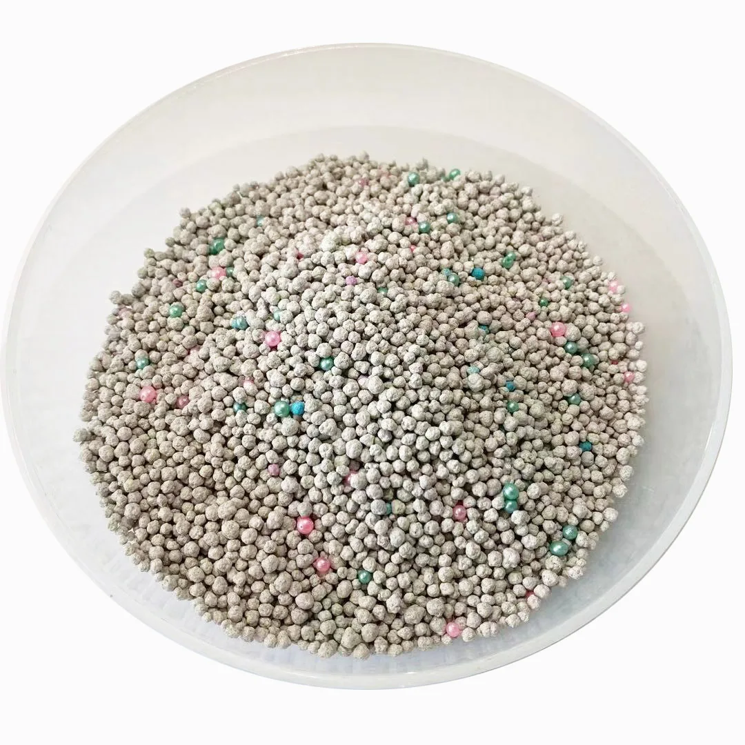 

Top Sell Quality Cat Litter Sand Clumping Bentonite Odm Cats Sand Biodegradable Bentonite Cat Litter, Grayish, can add pink and blue beads