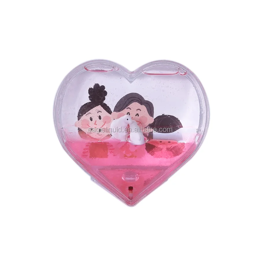 

Acrylic Love Photo Frame Water Globe Heart Shaped Liquid Glitter Picture Frame Heart Shape Snow Globe, Clear acrylic, colorful glitters