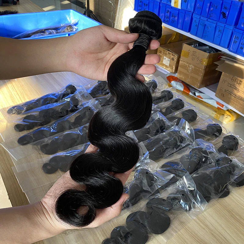 

50% OFF Black Double Drawn Raw 10a Virgin Peruvian Body Wave Human Hair