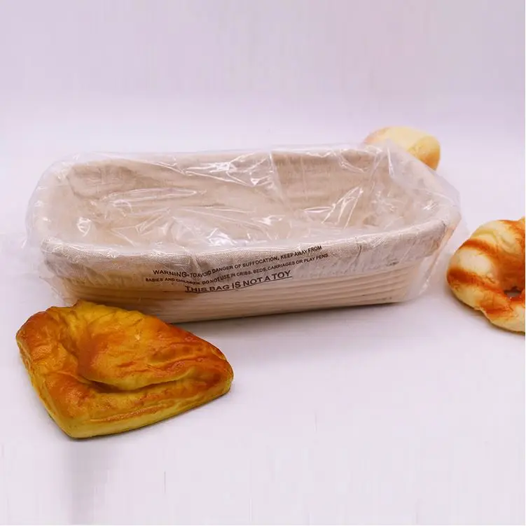 

PP plastic oval rattan banneton bread proofing basket, Beige