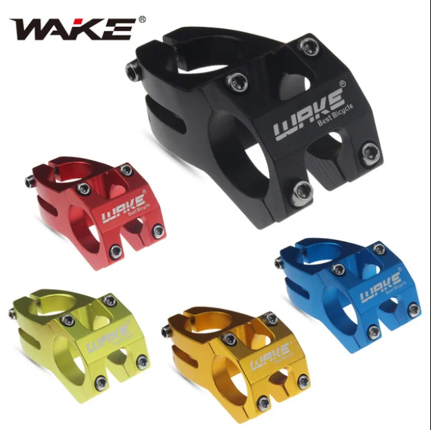 

WAKE MTB Bicycle Stem Aluminum Alloy Hollow Riser 31.8mm Short Road Bike Stem Bicycle Part, Black, red, blue, green, gold