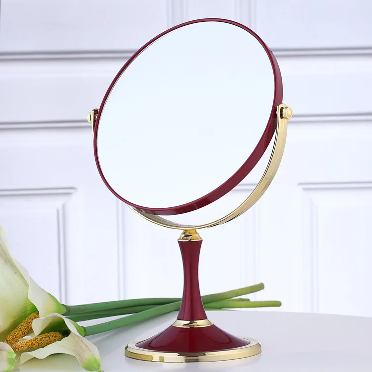 

Height Standing Table Makeup Vanity Mirror 8 Inch ABS Plastic Double Sided Swivel Mirror Vintage Cosmetic Desk Mirror