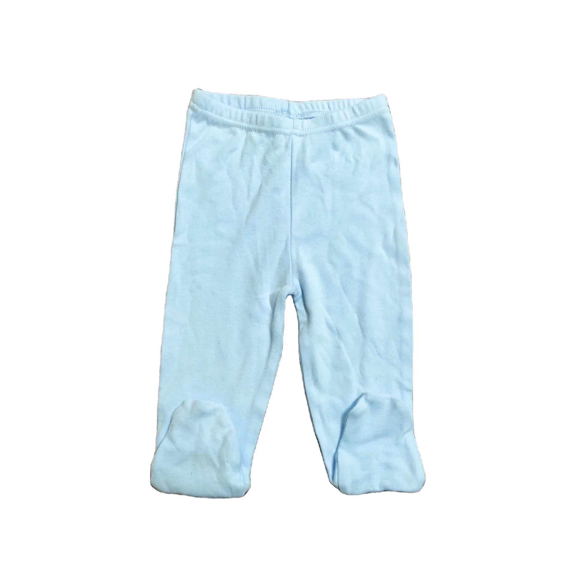 
Solid Color Soft Cotton Baby Trousers with feet Newborn Baby Footed Pants 