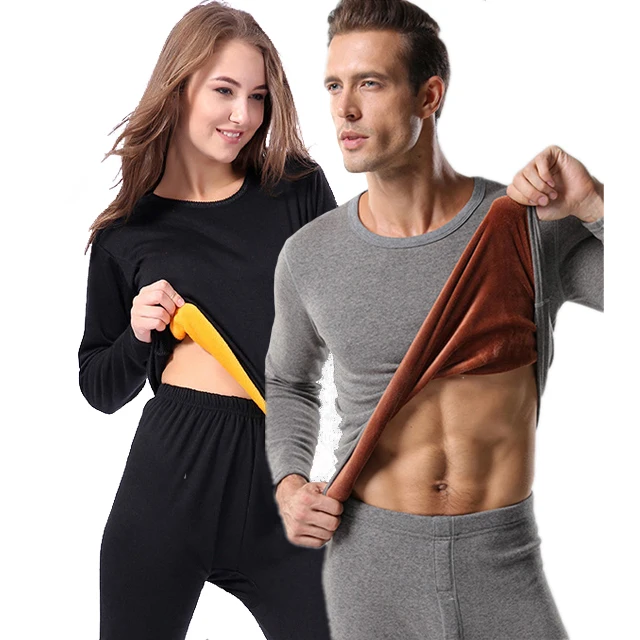 

Comfortable women mens ladies thermal wear set base layer winter cotton custom pajama long winter thermal set underwear