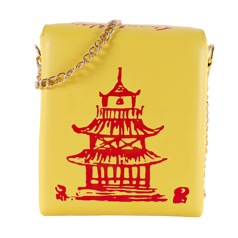 

Hot Selling Girls Cute Red China Temple Pattern Crossbody Large Capacity Hand Bags Luxury Ladies Handbags