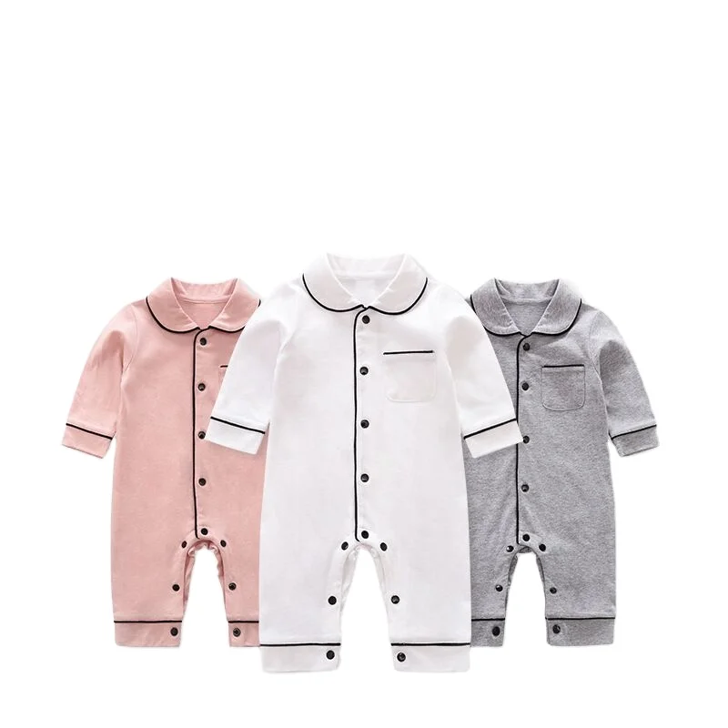 

Wholesale fashion baby clothes set cotton long sleeve plain color baby clothes set 2pcs baby pajamas, Picture shows