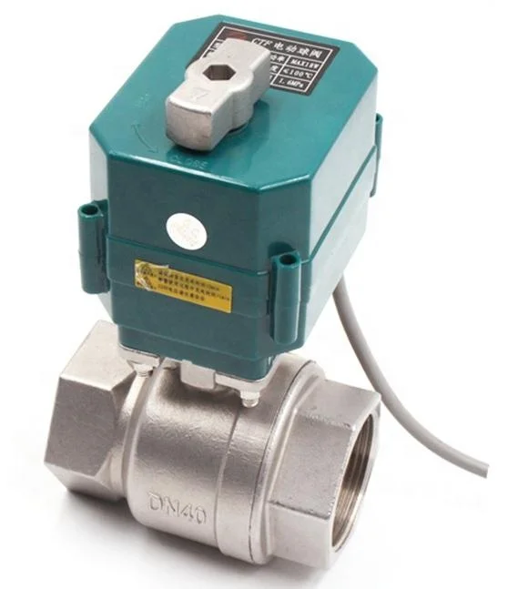 12v DN15 DN32 DN50 SS304 Female BSP NPT CTF-001 With Manual Override 10nm Motorized Ball Valve
