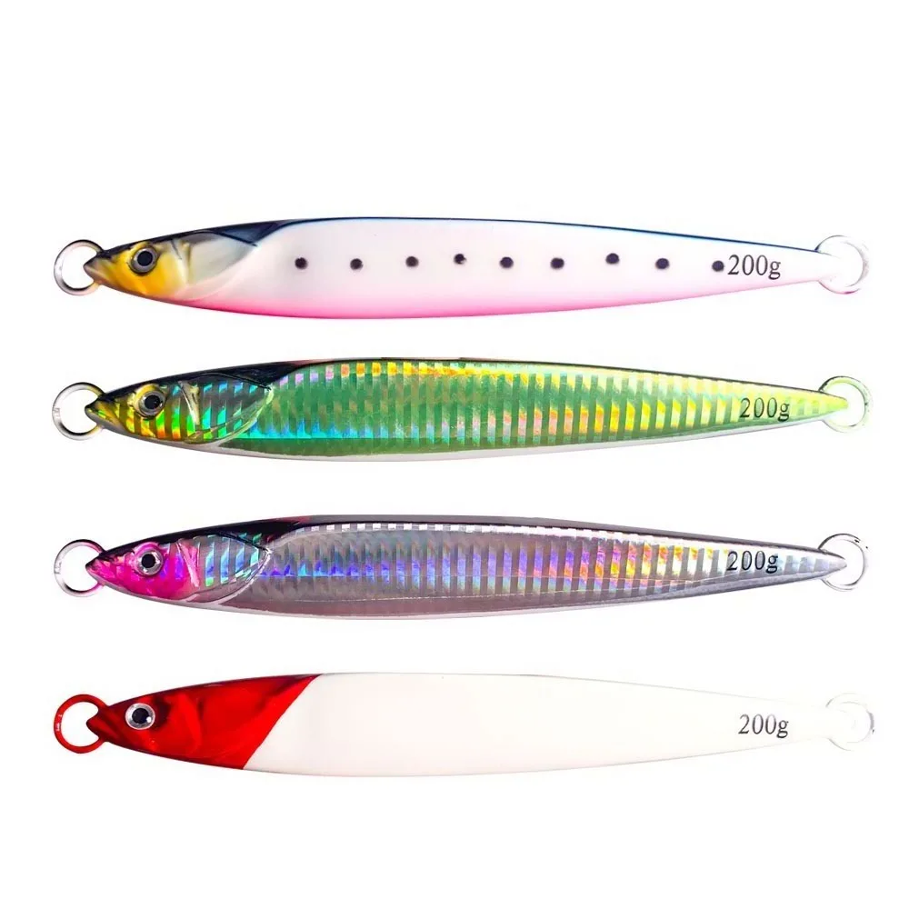 

Metal jig bait weight 150g 200g trolling hard bait bass fishing tackle trout diving bait diving fishing lure, 4 colors