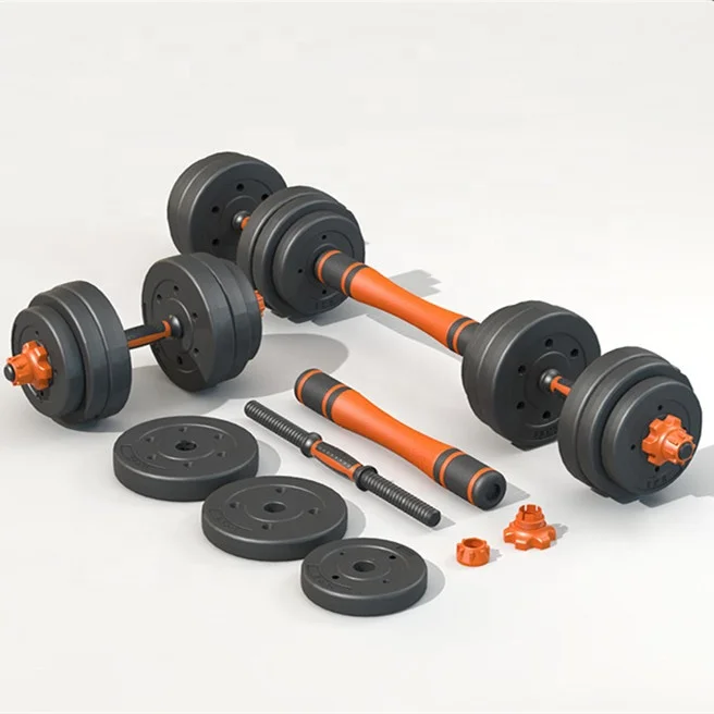 

High quality Gym Dumbbell Set Weightlifting Wholesale Fitness rubber coated 20-40kgs adjustable dumbbell, Red