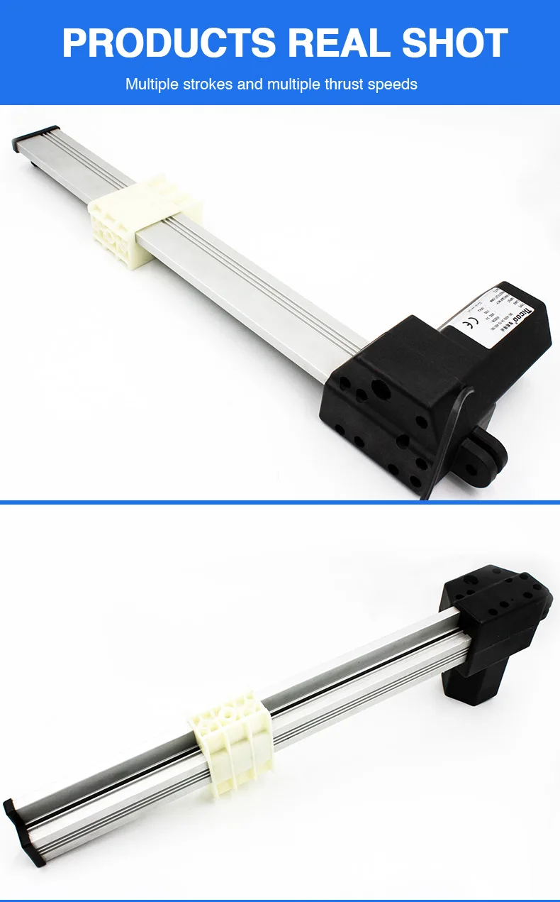 12v/24v 6000n Electric Linear Guides Actuators With Motor Rail Linear ...