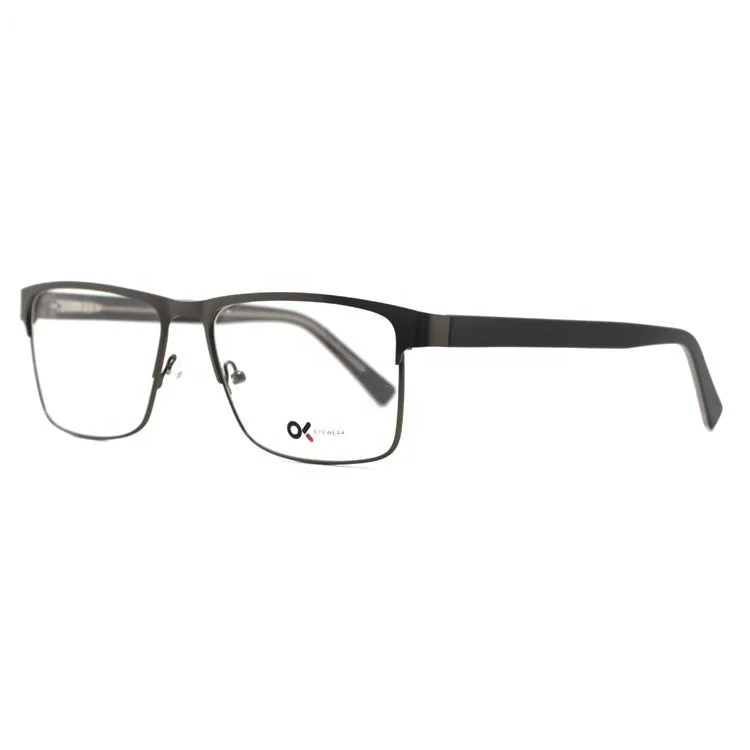 

Over Size Hot Selling Men Metal Design Optical Frames, Gun/brown/blue frame