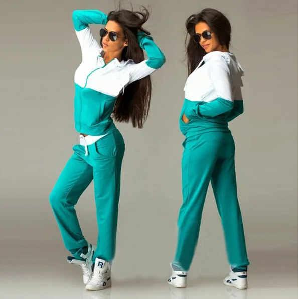 

new style women sweatsuit sets sports wear Patchwork women tracksuits, Picture