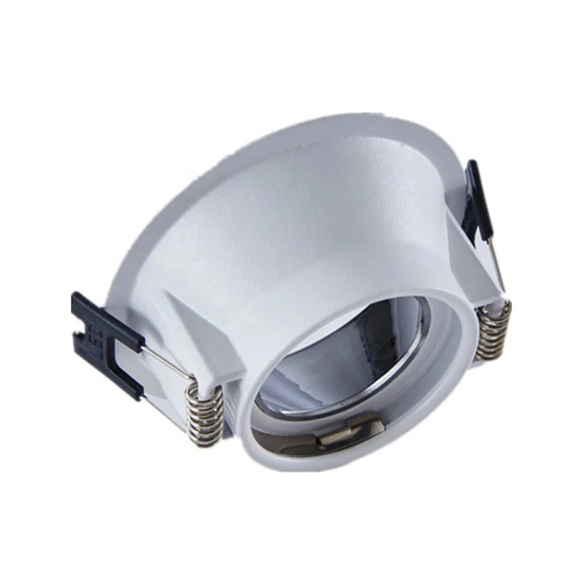 
LED Spotlight Factory Manufacturing Deep Antigare Black Chrome Fixed MR16 Housing LED GU10 Downlight Frame MR16 Retrofit Housing 