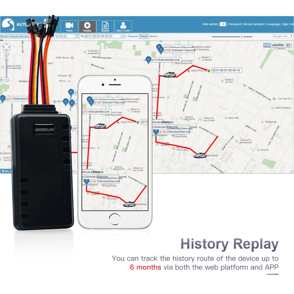3g Car Tracking Device Motorcycle Gps Tracker Real Time Tracking Cut