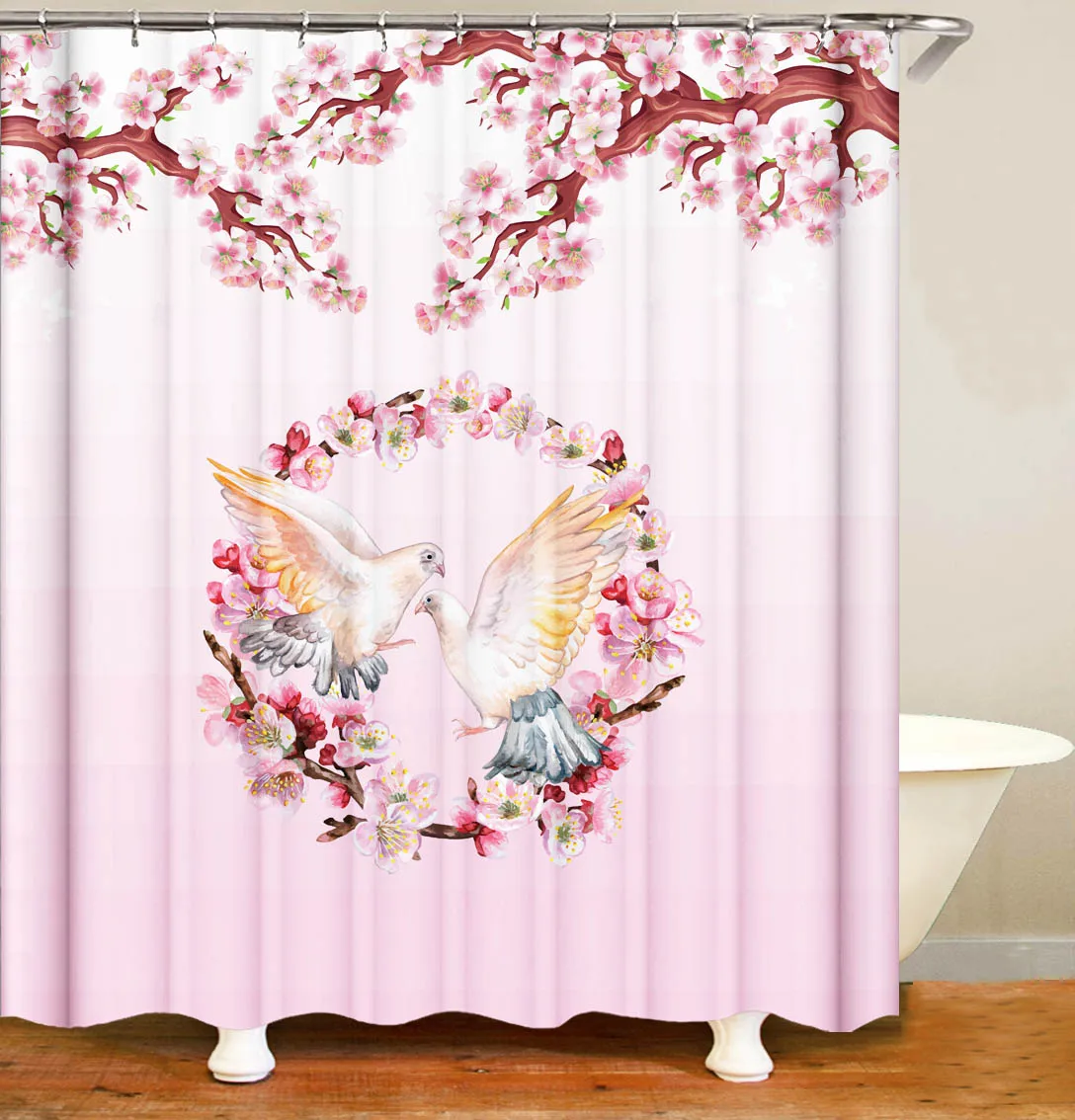 

i@home floral textile shower curtain set for bathroom, Customer's request