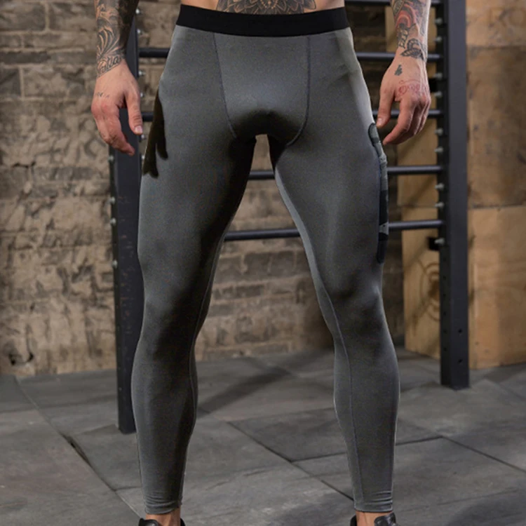 

Sports Wear Compression Tights Running Leggings Elastic Band pant with camouflage pocket for Man