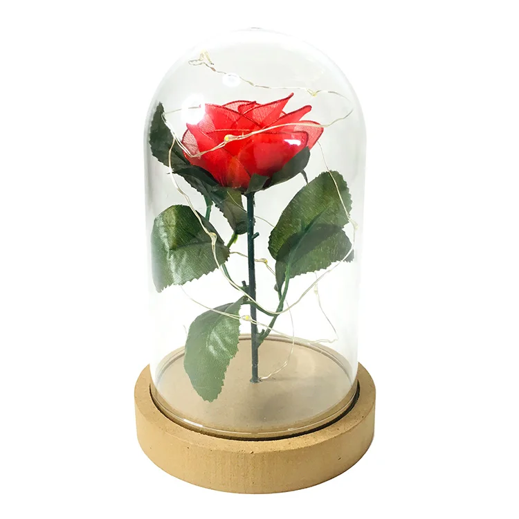 Valentine'S Day Gift Decoration Led Rose Battery Powered String Light Desk Lamp
