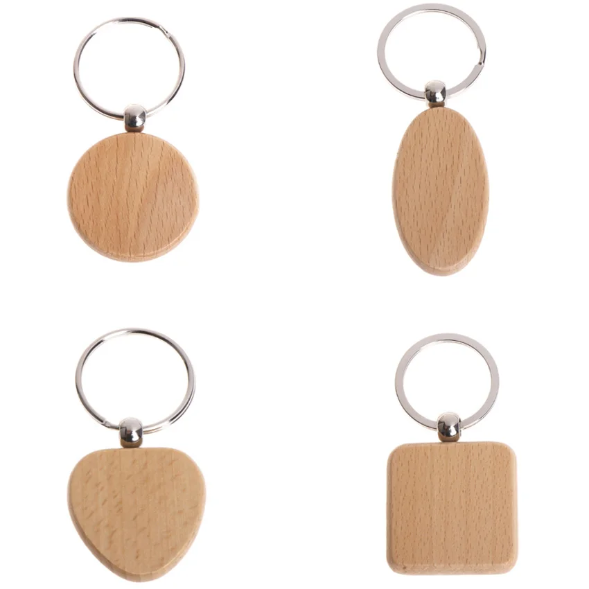 

2021 Engraved Souvenir Custom Logo wooden Blank Round Wood Keychain, Cherry wood