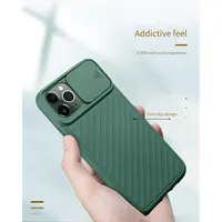 

Silicon camera protective mobile phone case for iphone11 pro with camera cover sliding