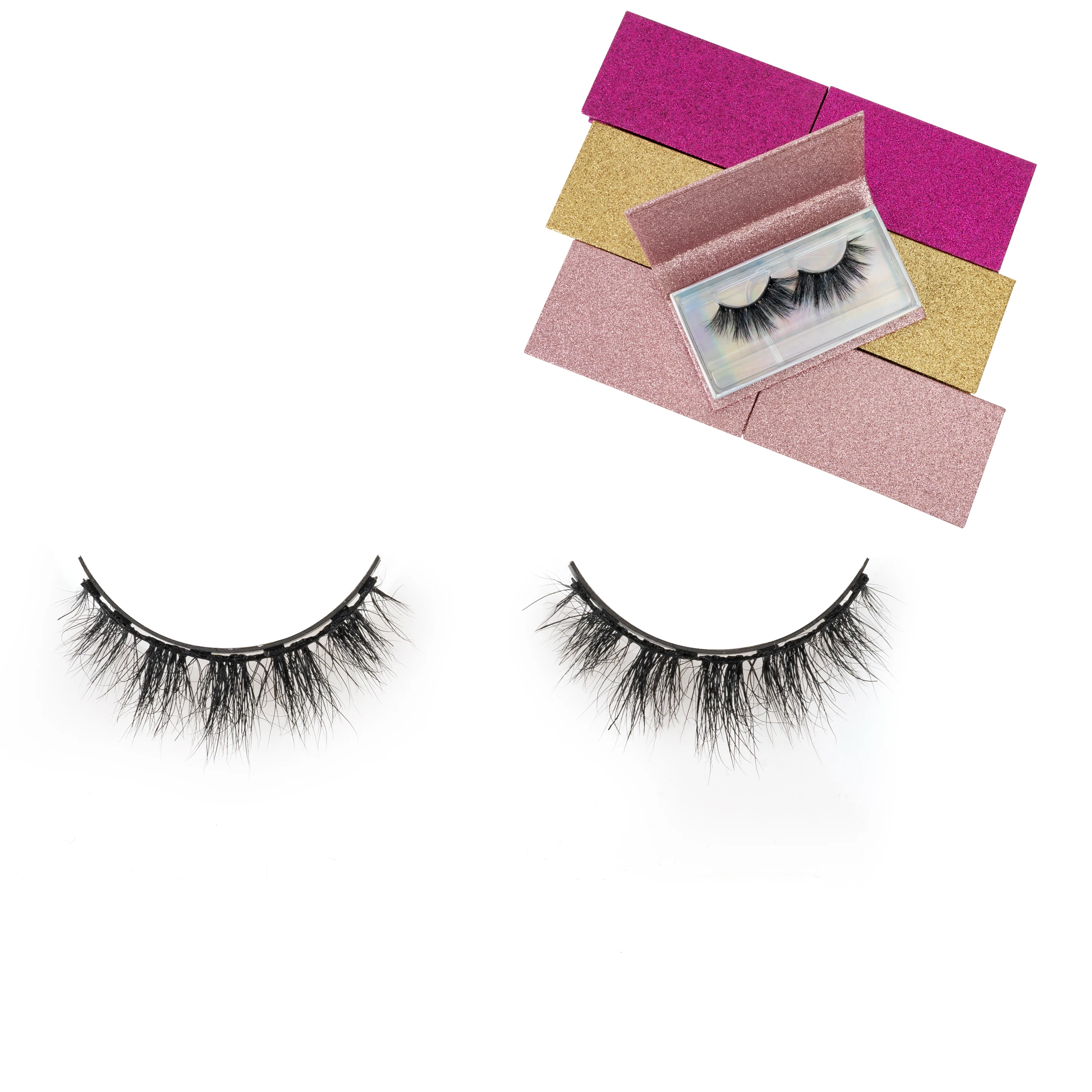 

Factory custom eyelash case packaging magnetic mink eyelashes and magnetic lash eyeliner