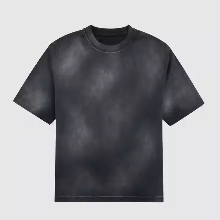 2025SS Vintage Men's T-Shirt High Quality 250 Gsm 100% Cotton New Design Acid Wash Custom Oversized and Factory Priced