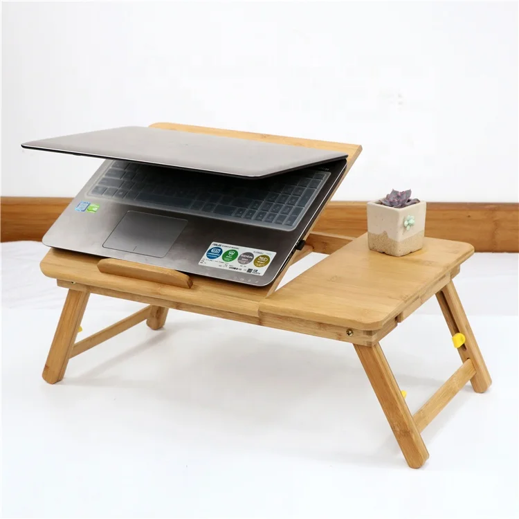 
Modern Bamboo Wooden Computer Desk Folding Laptop Stand in Bed iPad/Tablet 