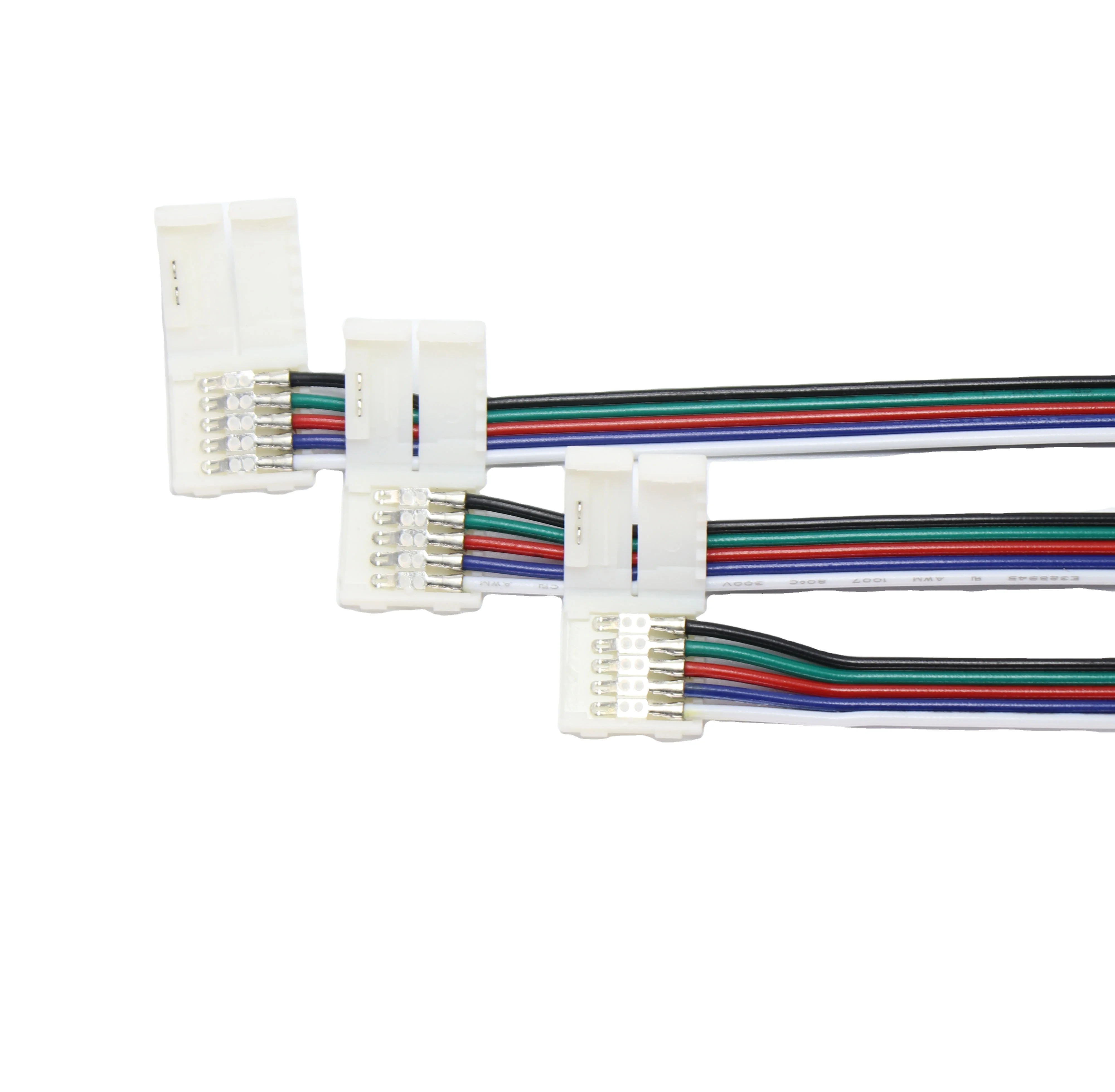 LED Strip Clip 5050 RGB 5 Pin 8mm 10mm 12mm Width Solderless Connector for RGB LED Strip