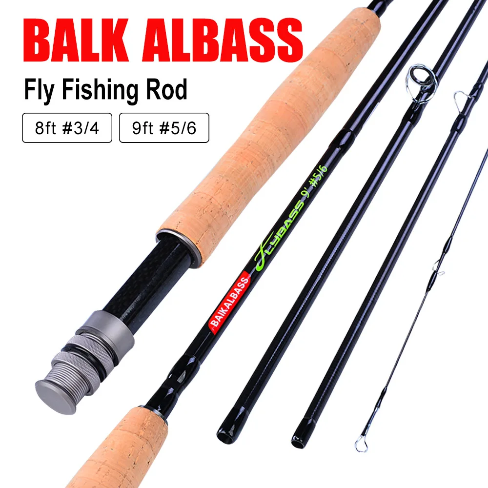 

YIBAO 8 FT 2.4M 9 Foot 2.7M 4 Section Fly Fishing Rod Portable UltraLight Fly Rod Soft Cork Handle Rod Fishing Tackle