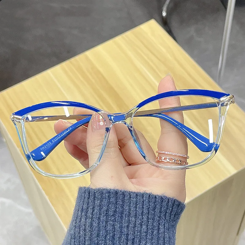 

2022 New trend spectacles frames women fashion optical eyeglasses metal frame blue light blocking glasses frame