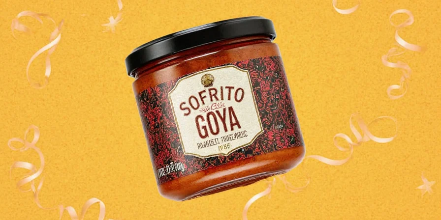 Sofrito Goya bottle on counter