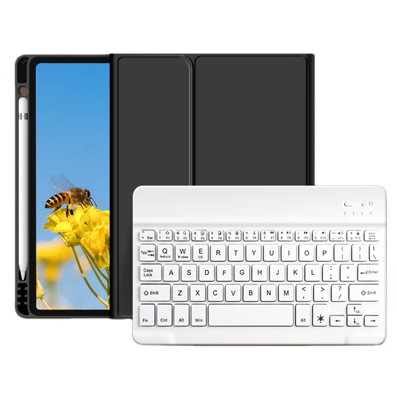 

Auto Sleep And Wake Up Soft Silicone Wireless BT Keyboard Tablet Case For iPad Pro 11 2018/2020/2021