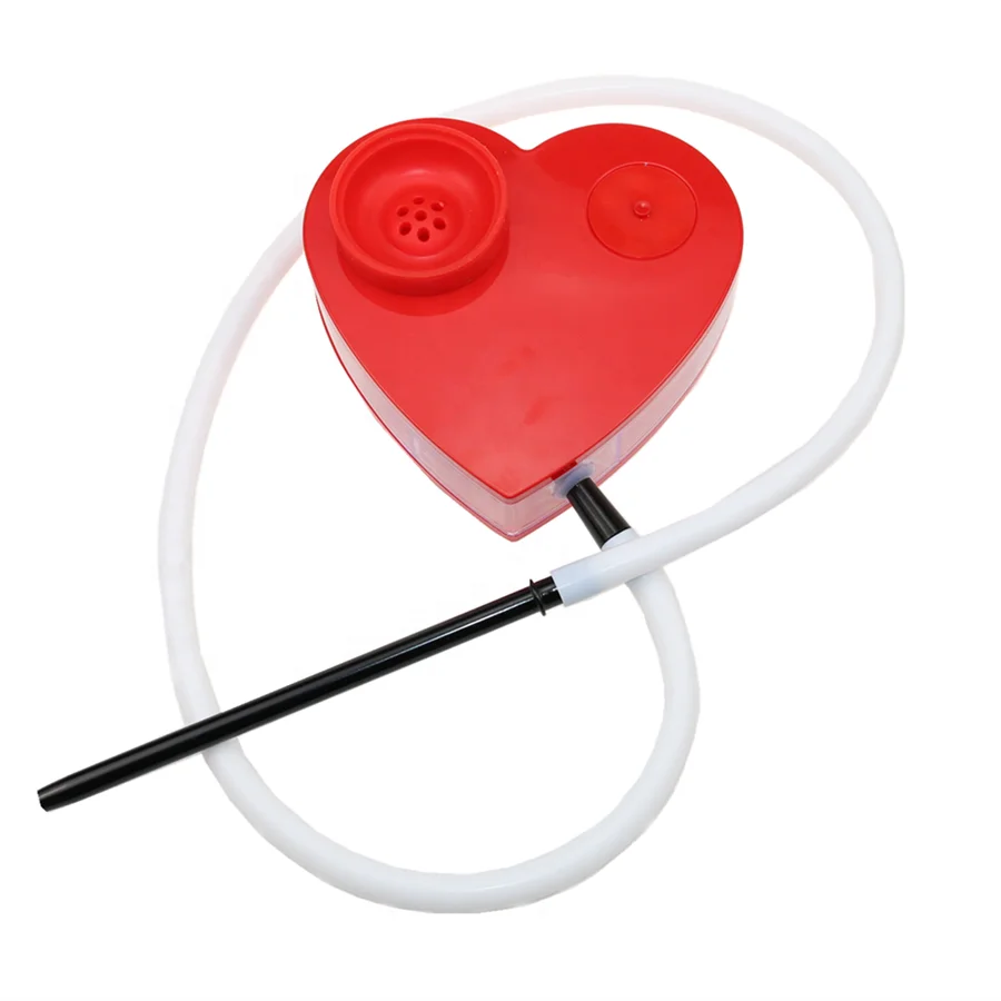 

New LED shisha Acrylic hookah Heart-shaped hookah