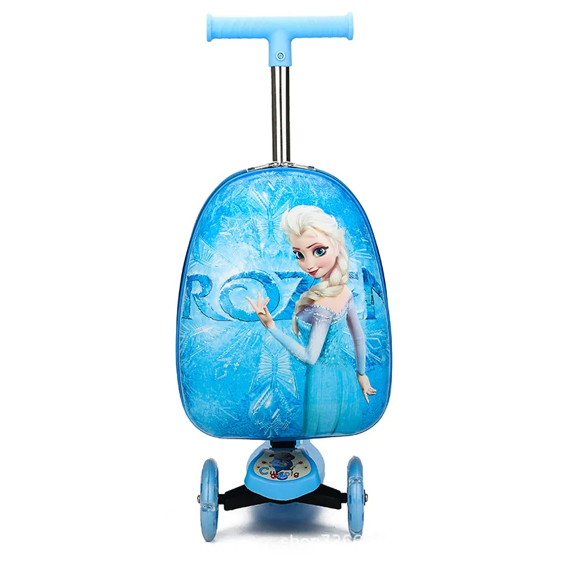 

Riding children's trolley Scooter with suitcase Folding Suitcase