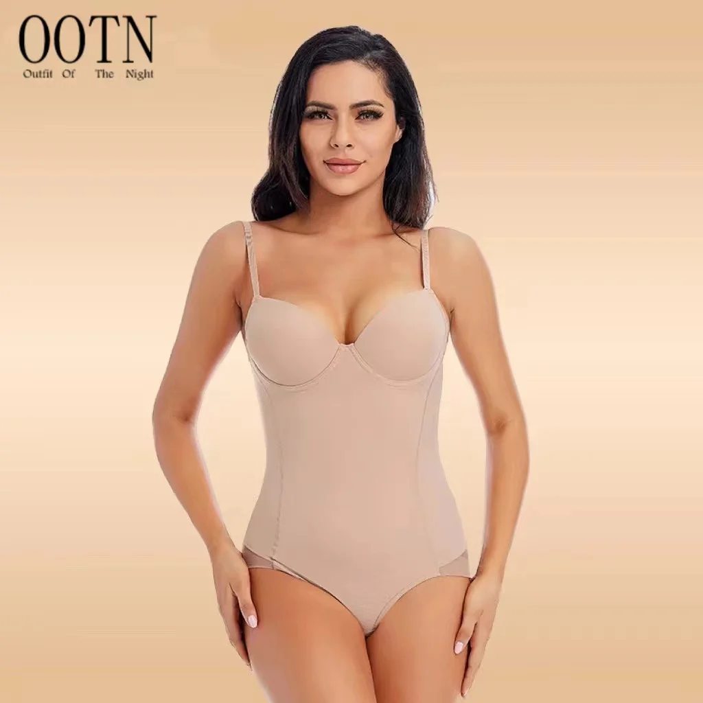 

OOTN Women Shapewear Body Shaper Cup Compression Bodies Belly Sheath Waist Trainer Reductive Slimming Underwear Bodysuit