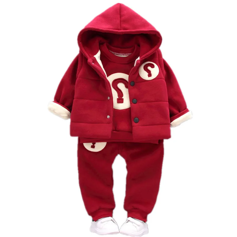 

Baby Boys Girls Print Ink Clothing Suits Children Jacket Pants 3Pcs/Sets Fashion Kids Clothes