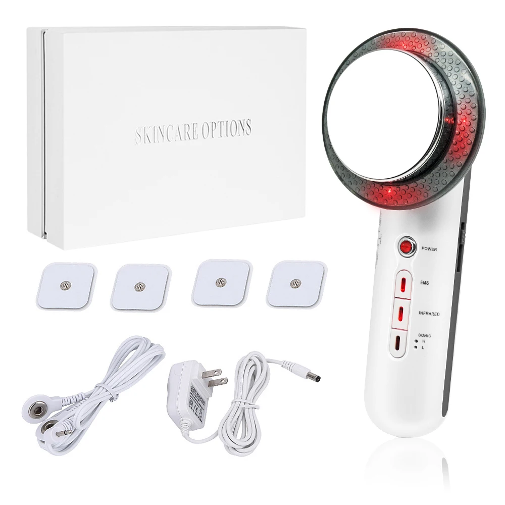 

Professional supplier home use portable ultrasonic cavitation body weight loss slimming machine, White