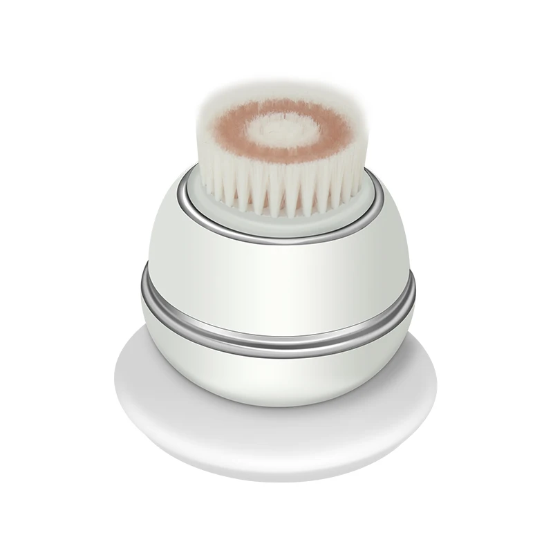 

Hot Sale Replaceable Brush Head Deep Cleansing Vibrating Electric Face Brush Ultrasonic Machine Facial, White
