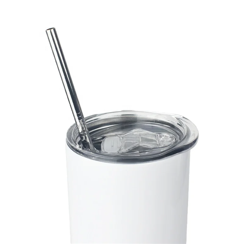 

wholesale 20oz double walled stainless steel insulated sublimation blanks straight skinny tumbler cup with straw, Customized colors acceptable