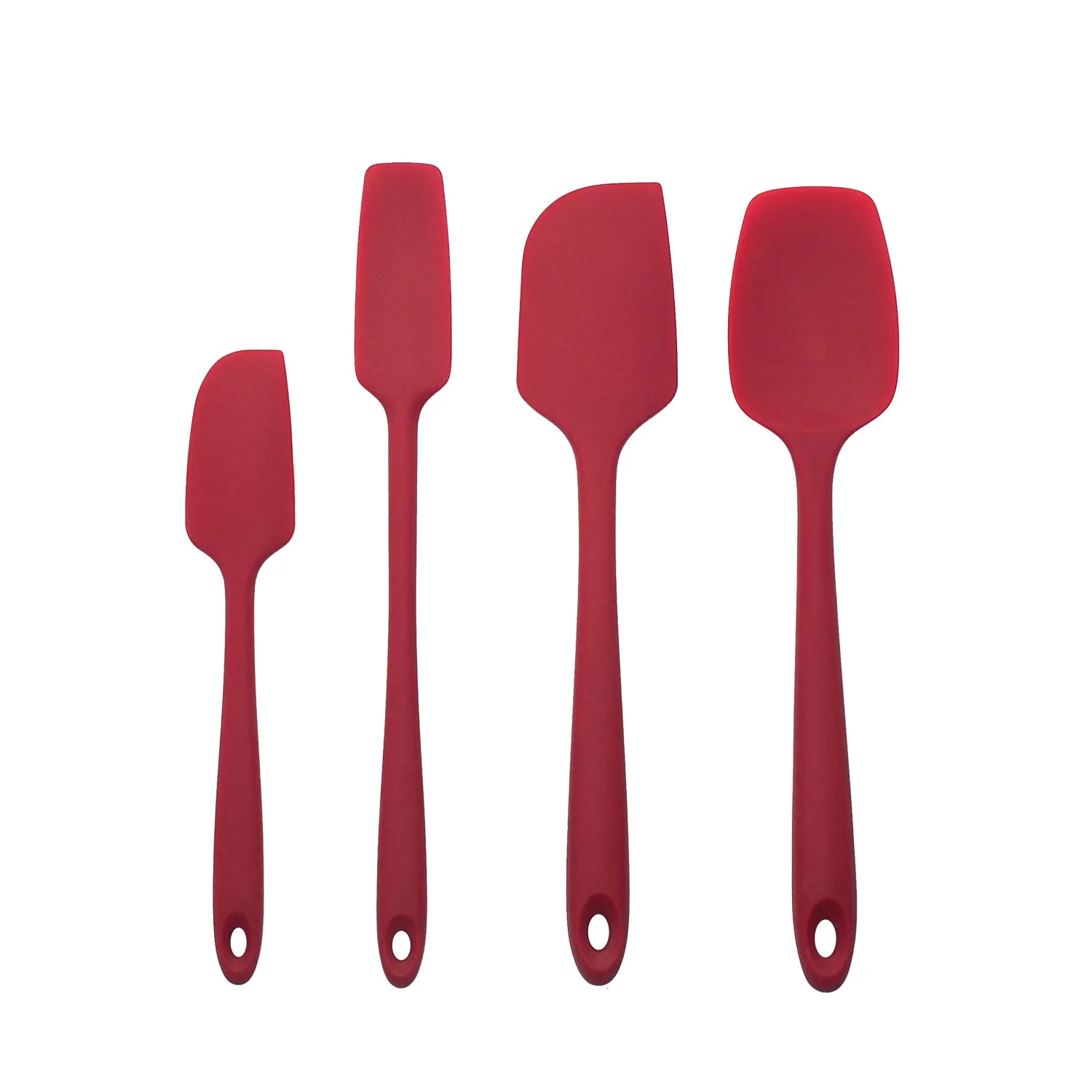 

BPA free Amazon hot selling for baking mixing 450F 600F high heat resistant premium silicone spatula set, Customized color