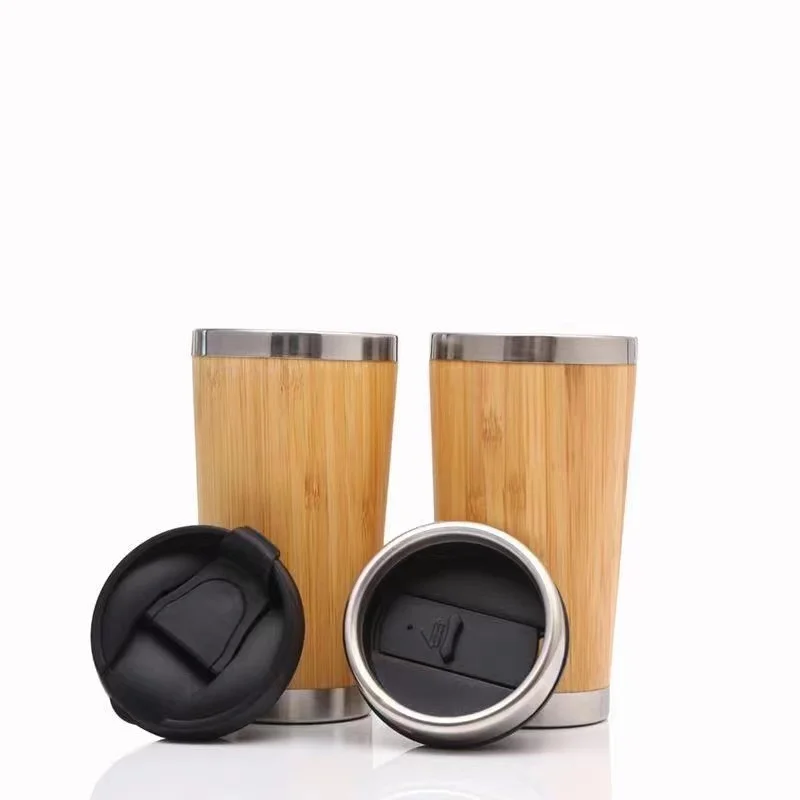 

Natural Stainless Steel bamboo water bottle Vacuum Insulated infuser bamboo thermos Wholesale, Customized color