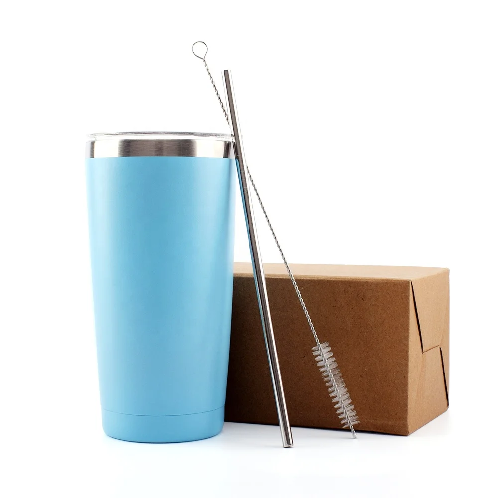 

Best Seller 18/8 Stainless Steel Vaccum Insulated 20 oz tumbler with Straw and Lid