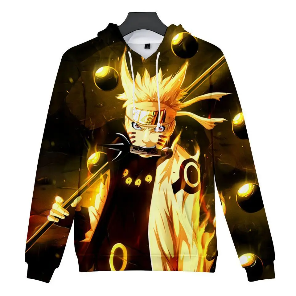 Explosive anime sweater Naruto series fashion hooded 3D sweater men and women