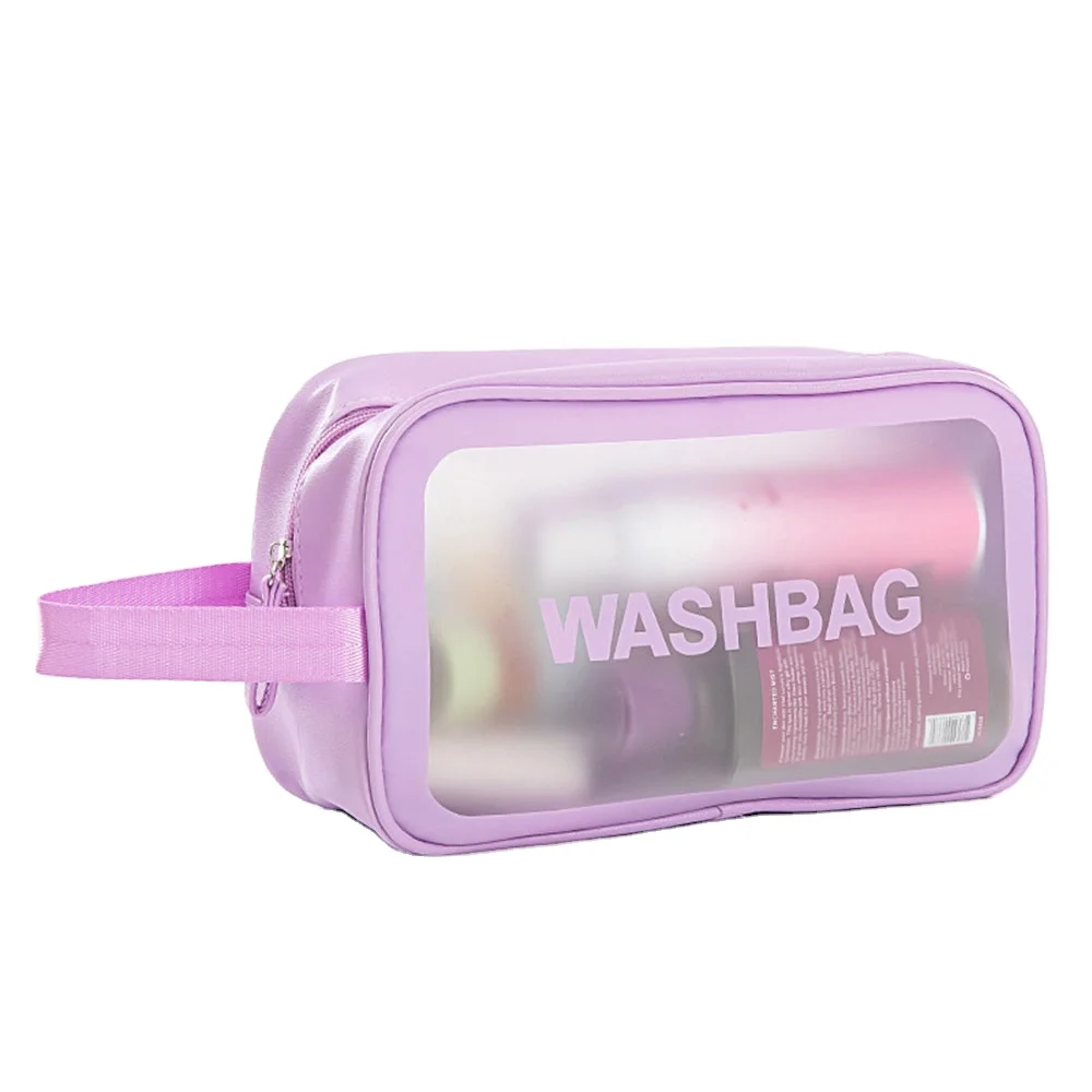 

Fashion Custom wash Toilet Bag colorful clear makeup bag simple waterproof travel transparent Cosmetic Bag, Customized color