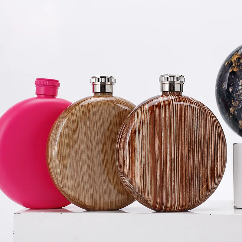 

Outdoor Portable Stainless Steel Round Hip Flask Durable Metal Mini Wine Whiskey Bottle
