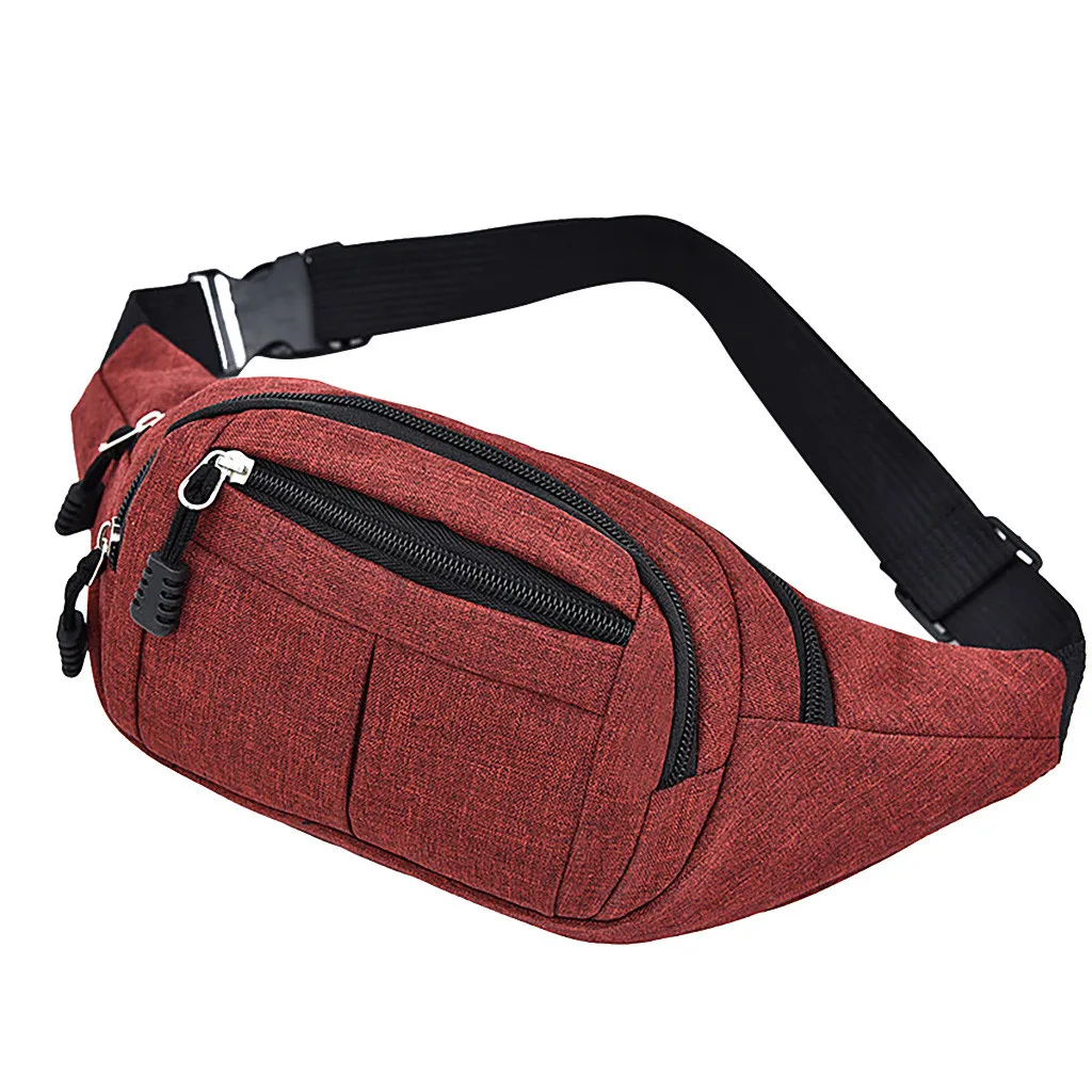 

Custom Men's Breast Package Waterproof Outdoor Sports Bag Canvas Pouch Waist Bag Fanny Pack Pouch Crossbody Bag, 6 colors