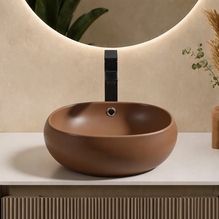 colored-porcelain-bathroom-sinks-9848-MT-005-convex-barrel-profile-inward-curved-lip colored-porcelain-bathroom-sinks-9848-MT-005-convex-barrel-profile-inward-curved-lip
