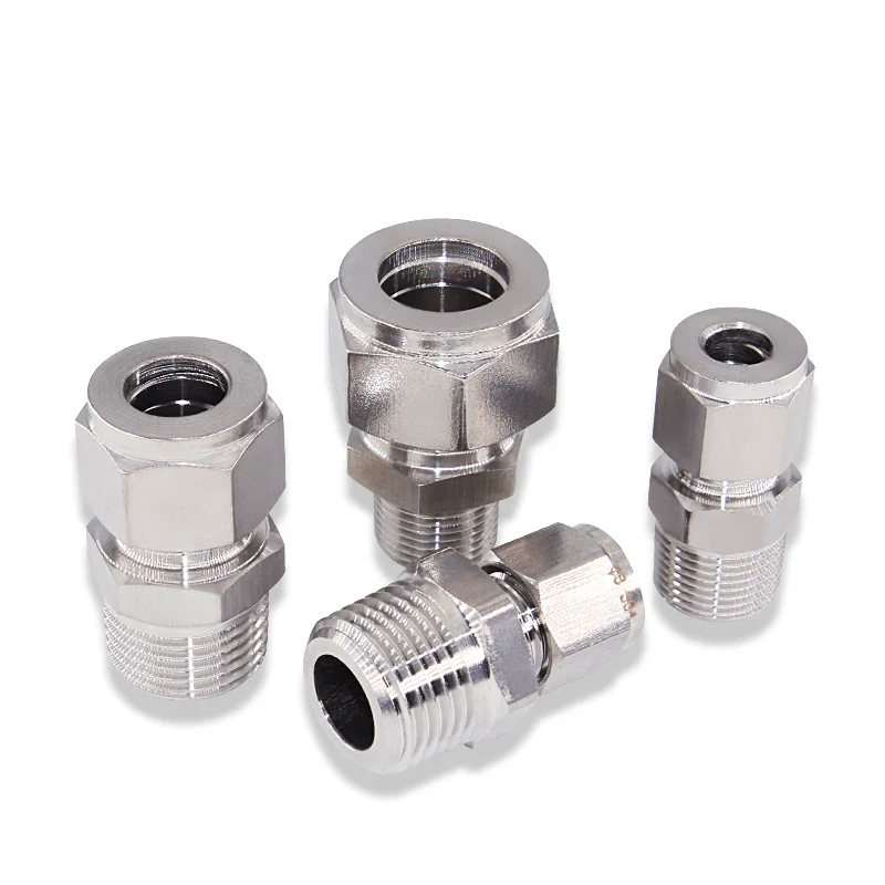 

304 stainless steel ferrule straight connector metal pipe connector