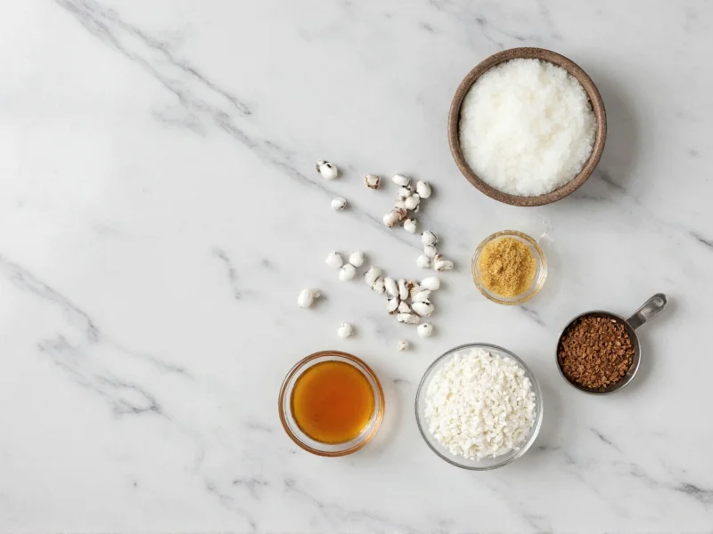 Homemade skincare ingredients on marble surface