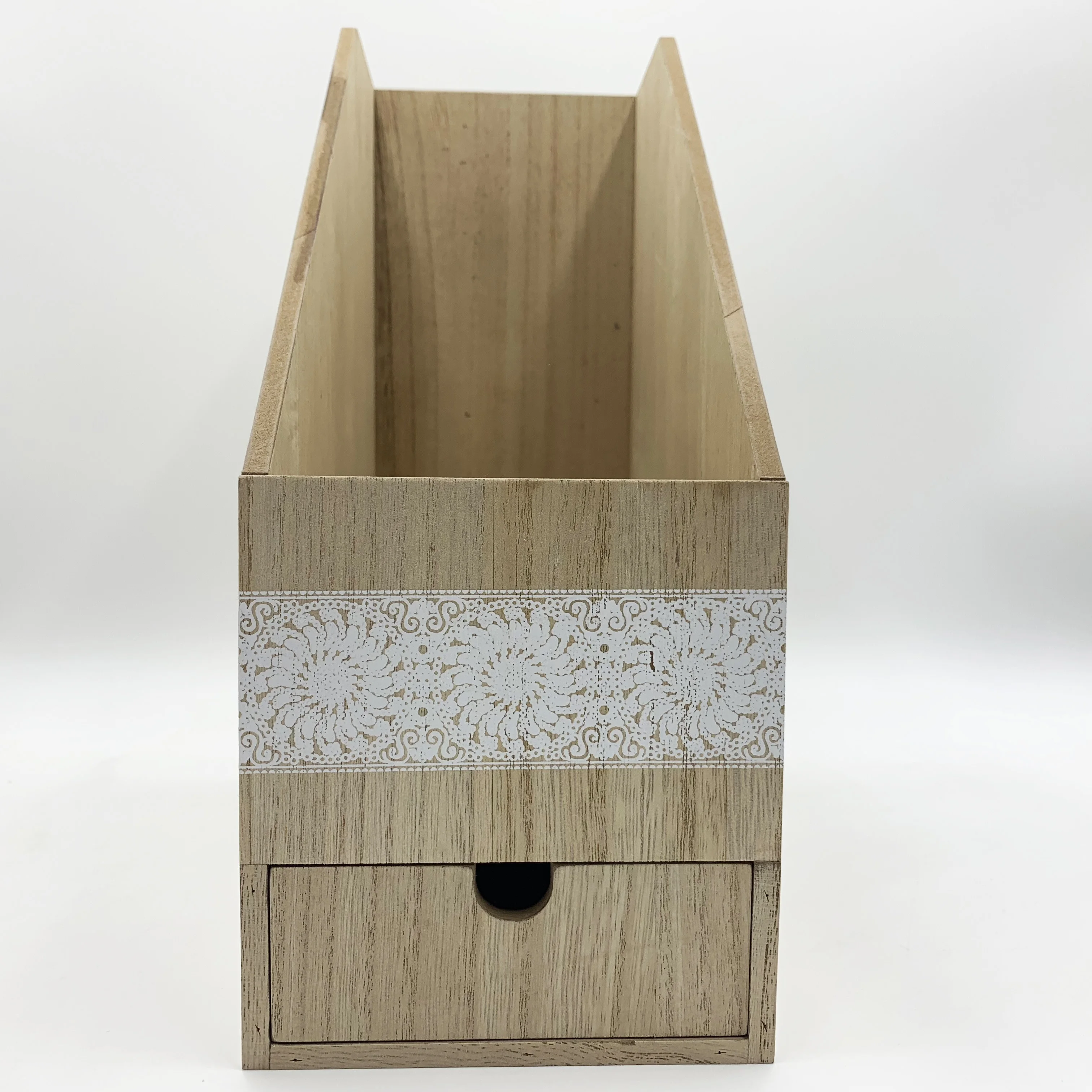 Custom Friendly Office Stationery Desktop Document Storage Box Wooden